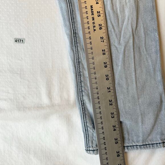 American Eagle Outfitters Women Jeans size 10 US Blue Straight Leg Mid Rise - Picture 3 of 11